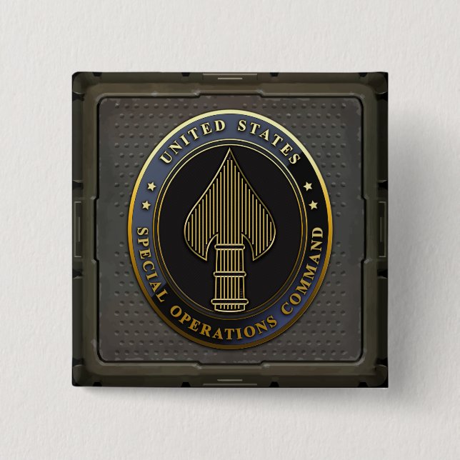 Badge Carré 5 Cm Emblème USSOCOM (Devant)
