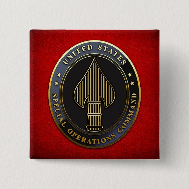 Badge Carré 5 Cm Emblème USSOCOM (Devant)
