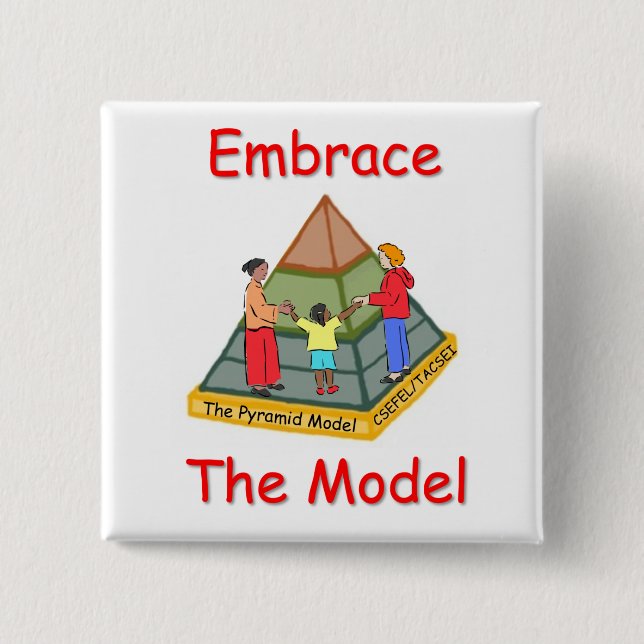 Badge Carré 5 Cm Embrassez le modèle (Devant)