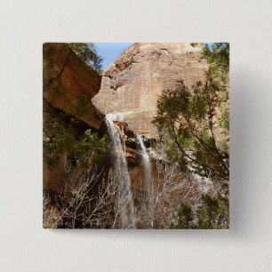 Badge Carré 5 Cm Emerald Pool Falls I du parc national de Zion