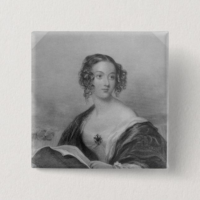 Badge Carré 5 Cm Emily Mary, comtesse Cowper (Devant)