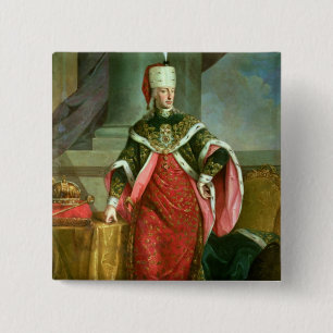 Badge Carré 5 Cm Empereur romain saint de Francis I d'empereur