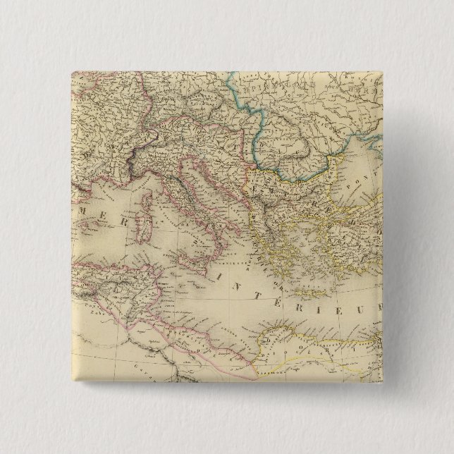 Badge Carré 5 Cm Empire romain 4 (Devant)