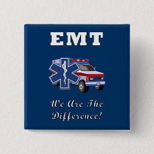 Badge Carré 5 Cm EMT nous sommes la différence