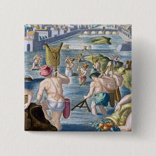 Badge Carré 5 Cm En pêchant en eaux peu profondes utilisant des
