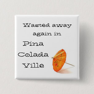 Badge Carré 5 Cm En Pina Colada Ville