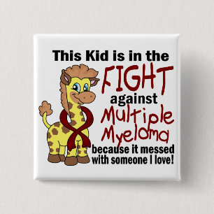 Badge Carré 5 Cm Enfant dans le combat contre le myélome multiple