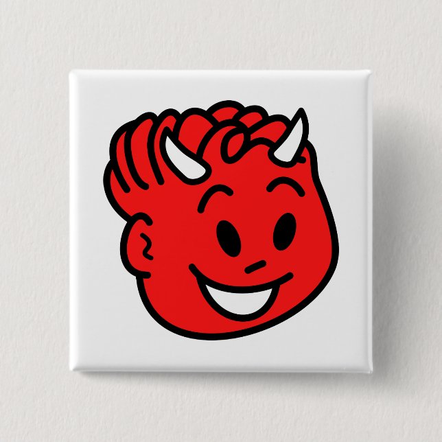 Badge Carré 5 Cm Enfant diable (Devant)