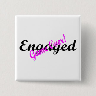 Badge Carré 5 Cm Engagé (jeu plus de)
