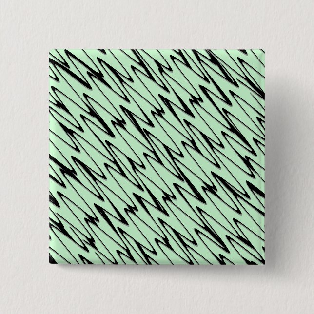 Badge Carré 5 Cm Engager la dynamique verte de la menthe (Devant)