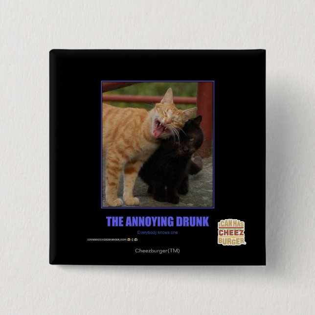 Badge Carré 5 Cm Ennuyer bu (Devant)