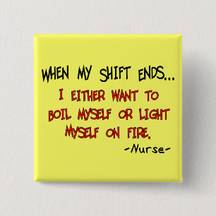Badge Carré 5 Cm Énonciations hilares d'infirmière