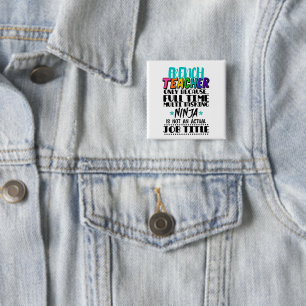 Badge Carré 5 Cm Enseignant Français Seulement Parce Que Plein Temp