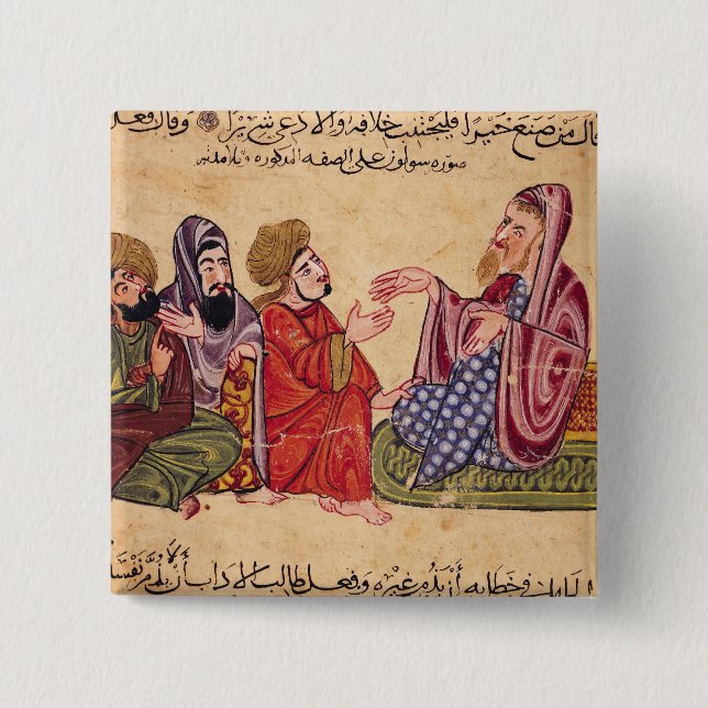 Badge Carré 5 Cm Enseignement de Solon (Devant)