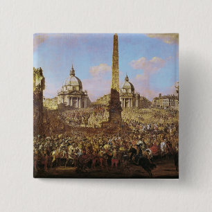 Badge Carré 5 Cm Entrée dans Rome de Jerzy Ossolinski