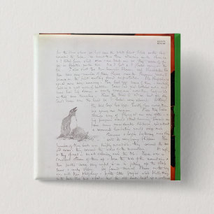 Badge Carré 5 Cm Entrée de journal intime pour le 9 janvier 1902