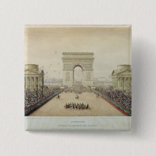 Badge Carré 5 Cm Entrée du napoléon III dans Paris