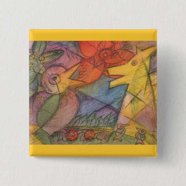 Badge Carré 5 Cm Entretien de fable (Devant)