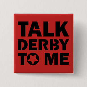 Badge Carré 5 Cm Entretien Derby à moi, conception de fille de