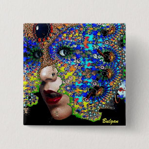 BADGE CARRÉ 5 CM ÉPHÉMERAL