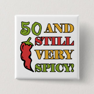 Badge Carré 5 Cm Épicé À 50 Ans