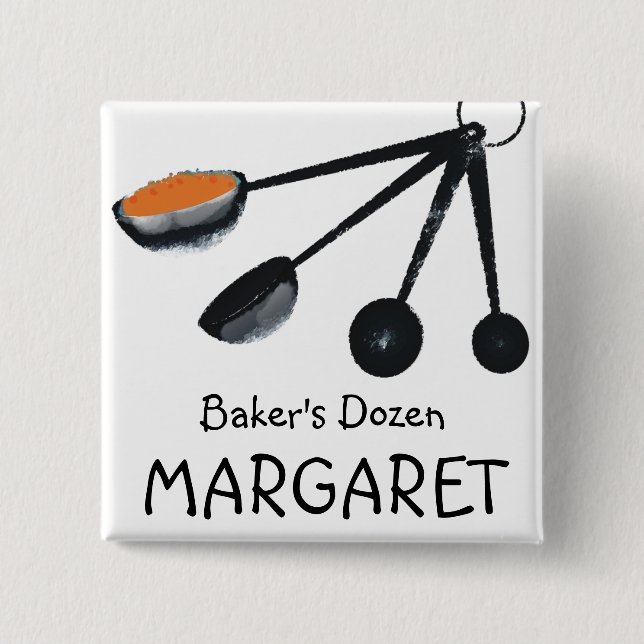 Badge Carré 5 Cm Épices de doseurs faisant cuire l'étiquette nommée (Devant)