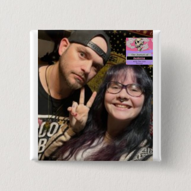 Badge Carré 5 Cm Épingle à bouton pour les vêtements. (Devant)