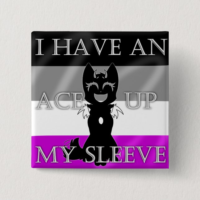 Badge Carré 5 Cm Épingle d'as hybride (Devant)