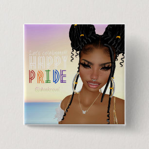 Badge Carré 5 Cm Épingle de célébration de la fierté 1