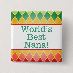 Badge Carré 5 Cm Épingle de la meilleure nana du monde
