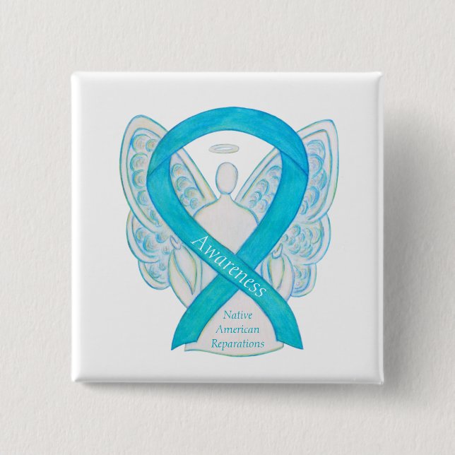 Badge Carré 5 Cm Épingles à ruban pour la sensibilisation aux Répar (Devant)