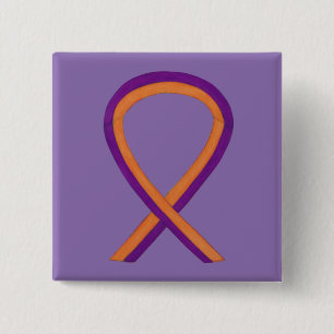 Badge Carré 5 Cm Épingles personnalisées de ruban de sensibilisatio