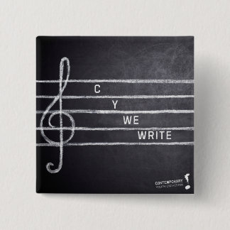 Badge Carré 5 Cm Épinglette de bouton C Y We Write