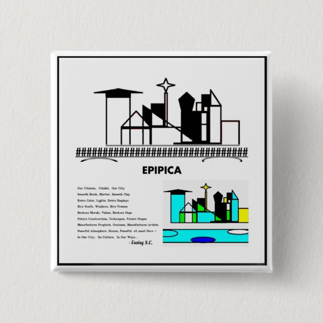 Badge Carré 5 Cm Epipica (Devant)