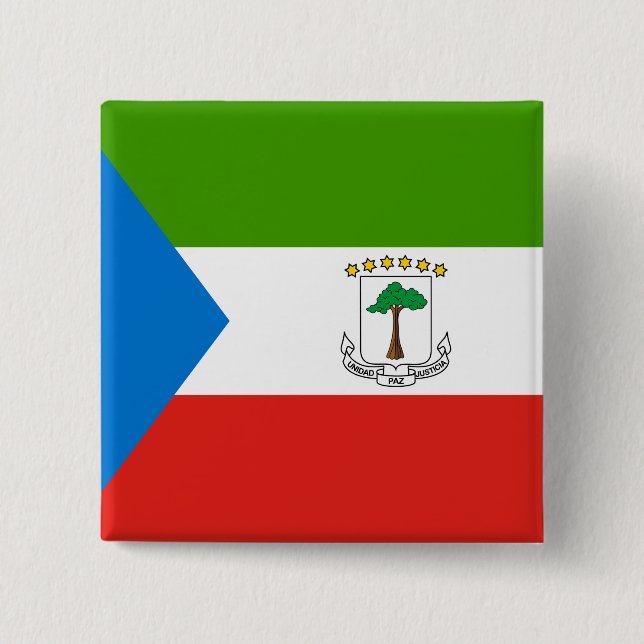 Badge Carré 5 Cm Equatorial Guinea Flag (Devant)