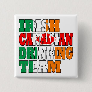 Badge Carré 5 Cm Équipe canadienne de la boisson irlandaise