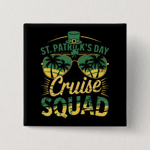 Badge Carré 5 Cm Équipe de croisière de la Saint Patrick tenue de f