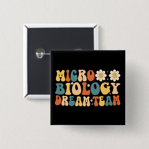 Badge Carré 5 Cm Équipe de rêve en microbiologie