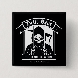 Badge Carré 5 Cm Équipe de suicide   Belle Reve Reaper Graphic