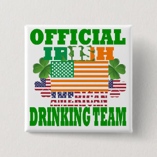 Badge Carré 5 Cm Équipe irlandaise officielle de boisson
