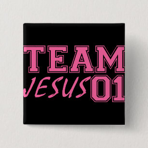 Badge Carré 5 Cm Équipe Jésus
