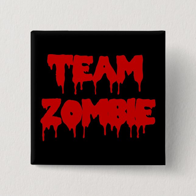 Badge Carré 5 Cm Équipe Zombie (Devant)