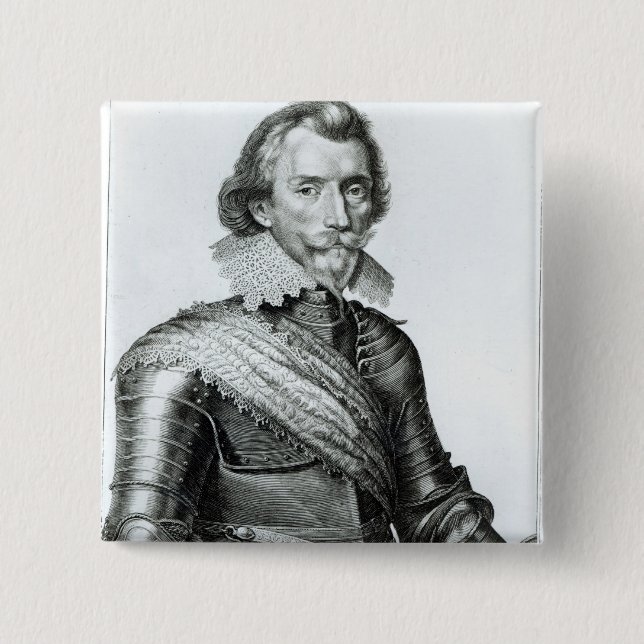 Badge Carré 5 Cm Ęr duc de William Cavendish de Newcastle (Devant)