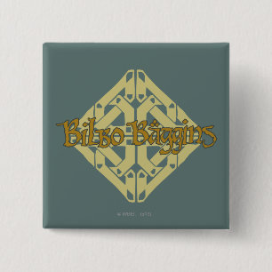 Badge Carré 5 Cm Erebor - Nom BILBO BAGGINS™
