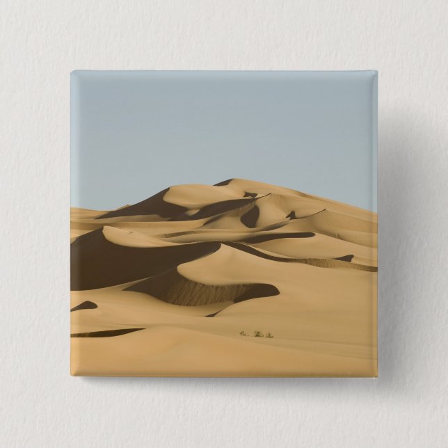 Badge Carré 5 Cm Erg Awbari, désert du Sahara, Fezzan, Libye.4 (Devant)