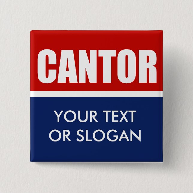 BADGE CARRÉ 5 CM ERIC CANTOR 2012 (Devant)
