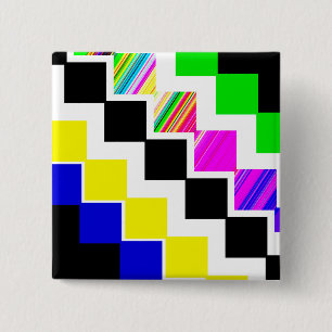 Badge Carré 5 Cm Escaliers colorés