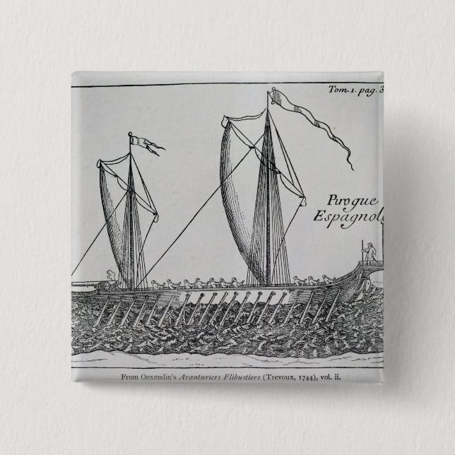 Badge Carré 5 Cm Espagnol Ship (Devant)