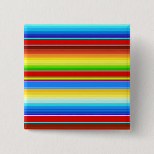 Badge Carré 5 Cm Espagnol traditionnel couvrant mexicain vibrant