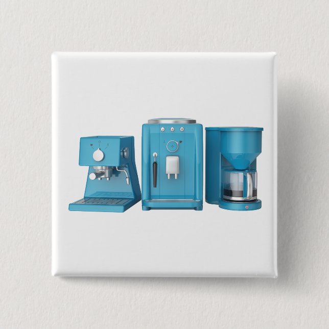 Badge Carré 5 Cm Espresso et machines à café filtres (Devant)